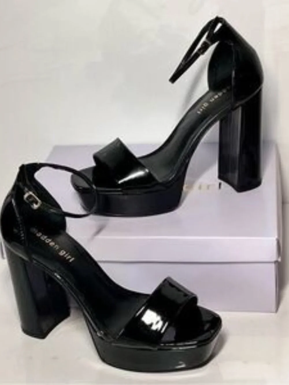 Madden Girl Square-toe ankle-strap platform sandals